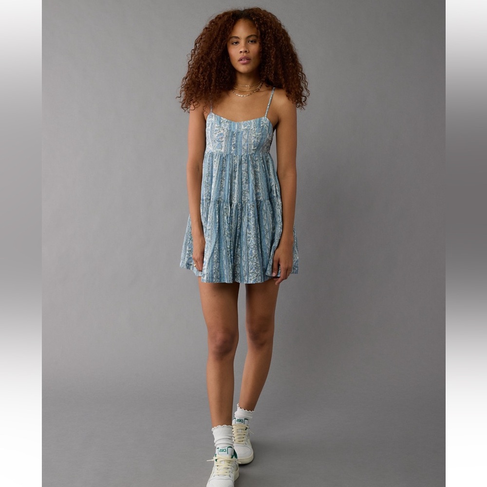 NWT American Eagle Tiered Babydoll Mini Dress WOMENS XL